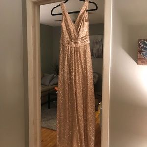 Rose gold bridesmaid dress